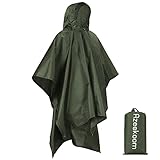 Azeekoom Regenjacke Regenponcho, Regenmantel Wasserdicht Unisex Camping...