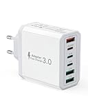 USB C Ladegerät, 6 Ports USB C Stecker Ladegerät Mehrfach mit PD 25W und...