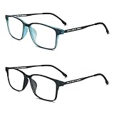 XOQ 2er Pack Lesebrillen Herren Damen Rechteckig Klassisch Computerbrille...