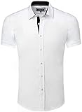Carisma Casual Herren Hemd Kurzarm Slim-Fit mit Kentkragen für Freizeit...