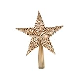 HEITMANN DECO Stroh-Baumspitze - Christbaumspitze Stern aus Stroh -...