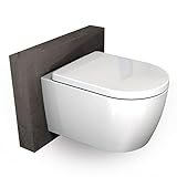 BERNSTEIN Design Wand WC spülrandlos Hänge WC Set Toilette abnehmbaren...