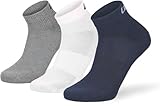 Lenz Performance Quarter Tech Socken, grau/weiß/blau, 39-42