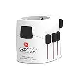 SKROSS Reiseadapter Pro, anpassbarer Adapterstecker für Reisen nach UK,...