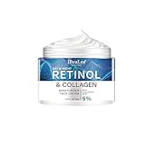 Retinol Collagen Gesichtscreme, Anti-Aging Straffende Creme für Hals und...