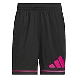 adidas Herren Basketball Badge of Sport Short, Black/Shock Pink, XXL 11...