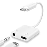 USB C auf 3,5 mm Kopfhörer-Splitter-Adapter, 2-in-1 Typ C auf...