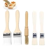 lrgnixs Backpinsel, 5-teiliges Holz-Kochpinsel-Set zum Backen, Grillen,...