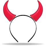 Hatstar Teufelshörner Haarreif rot | Vampir Teufelsohren Devil Ears für...