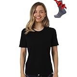 Merino.tech 100% Merino T Shirt Damen - Merinowolle Sport Wandern...