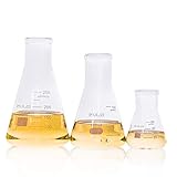 ULAB Scientific Erlenmeyer Flaschen Set aus Glas mit schmaler Öffnung, 3...