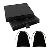 MIVAIUN 2-stückige Karton Schmuckbox, 2-stückige Schmuck Samt Taschen,...