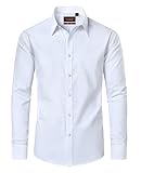 DEMEANOR Hemd Herren Langarm Business Hemd Herren Regular Fit Baumwolle...