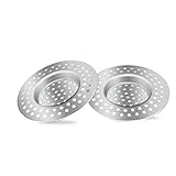2 Stück Abflusssieb für Küche und Badezimmer, Edelstahl,...