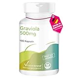 Graviola 500mg - 180 vegane Kapseln ! 6-MONATS-VORRAT ! - aus...