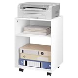 EUGAD Druckertisch mit Rollen, mit Bremsen, Mobiler Druckerständer mit 2...