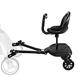 Trittbrett für Kinderwagen Universal, Vihir Buggy Board mit Sitz, Kiddy...