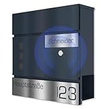 Graviers Design Briefkasten mit integrierter Funkklingel in Anthrazit RAL...