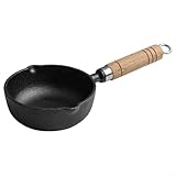 Gdfnmogo Gusseisen Bratpfanne 13 cm - unbeschichtete tragbare Mini-Pfanne...