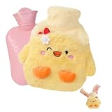 Flintronic Wärmflasche Kinder, 400ml Wärmflasche Ente, Flauschige...