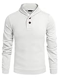 COOFANDY Modischer Herren-Pullover mit Schalkragen, lässig, langärmelig,...