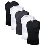 AMZSPORT 5er Pack Herren Tank Top Atmungsaktiv Kompressionsshirt...