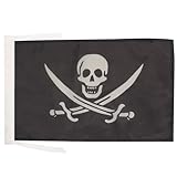 AZ FLAG - Flagge Pirat Jack Rackham - 45x30 cm Mit Kordel - Piraten...