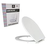 KARAN KING Ultrasoft Close Weiß WC-Sitz – Standard O-Form, einfache...