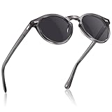 CARFIA Sonnenbrille Herren Polarisiert, Retro Rund Acetat-Rahmen, UV 400...