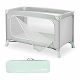 hauck Dream N Play Plus, Dusty Mint - Kinderreisebett mit Transporttasche -...