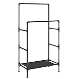 SONGMICS Kleiderständer, Garderobenständer aus Metall, mit 2...