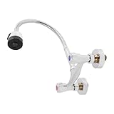 Wandmontage Wasserhahn, 360° Drehbare Küchenarmatur mit Ausziehschlauch,...