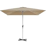 RANSENERS Großer Quadratischer Sonnenschirm 300 x 300 cm - Premium...