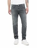 Replay Herren Jeans Anbass Slim-Fit mit Power Stretch, Grau (Dark Grey...