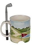 Out of the Blue Keramik Tasse Golfplatz mit Golfschläger-Stift und...