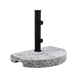 BUTLERS Sonnenschirmständer The Rock – Halbrunder, 15 Kg Schwerer...