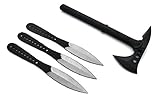 KOSxBO XXL Set Thor Tactical Tomahawk Axt - Wurfmesser - inklusive Holster...