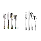 WMF Janosch Kinderbesteck Set 4-teilig, Kinderbesteck Edelstahl & Safari...