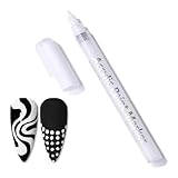 MrCuvaryas 3D Stift Weißer Nagellack, Nagelkunststift DIY Lackstift...