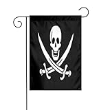 FEYUNYAN Doppelseitige Gartenflagge, 45 x 30 cm, Piratenflagge, lebendige...