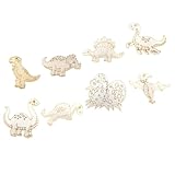 YARNOW 2 Sätze Dinosaurier Holz Bastelset Teilig Diy Handwerksmaterial...