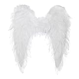 KarneLux Feder Flügel Engel - Damen Kostüm Accessoire für Engel, Amor...