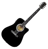 Fender 0930307006 SA-105CE Dreadnought-Cutaway E-Gitarre – Schwarz Full...