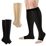 2 Paar Kompressionsstrümpfe Damen & Herren 20-30 mmHg, Compression Socks...