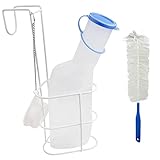 Medi-Inn Urinflasche PP 1000 ml für Männer milchig mit Betthalter und...