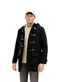 TOM TAILOR Herren Wollmantel Dufflecoat 1032508, 29999 - Black, XXL