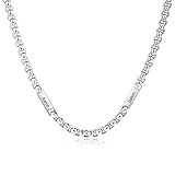 Jeweidea Personalisierte Kette Mit Namen - Edelstahlkette Herren Mit Gravur...