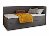 Boxspringbett Flame mit Bettkasten - Einzelbett mit Bonell-Matratze und...