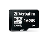 Verbatim Premium Micro SDHC Speicherkarte, 16 GB, Datenspeicher für Foto-...