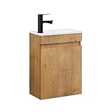 Kometmöbel Gäste-WC Waschtisch Set 40 cm Vormontiert Klein Waschbecken...